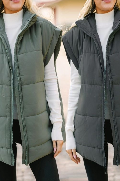 Fashion Slim Sleeveless Stand-up Collar Thermal Vest